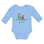 Long Sleeve Bodysuit Baby Dreaming Golf Friends Together Course Cotton - Cute Rascals