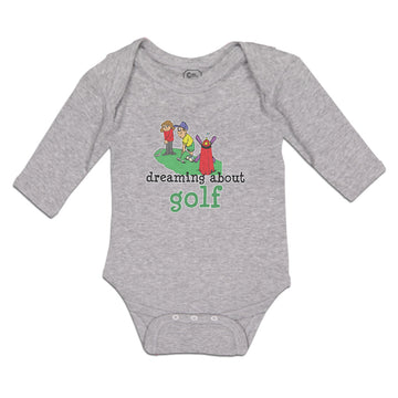 Long Sleeve Bodysuit Baby Dreaming Golf Friends Together Course Cotton