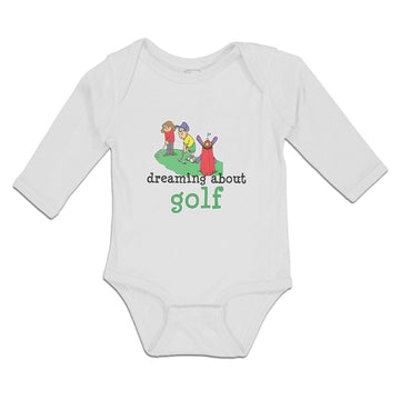 Long Sleeve Bodysuit Baby Dreaming Golf Friends Together Course Cotton