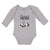 Long Sleeve Bodysuit Baby Sweets Dreams Toy Panda Sleeping with Hands up Cotton
