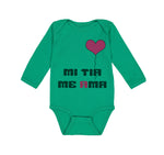 Long Sleeve Bodysuit Baby Spanish Mi Tia Me Ama Aunt Loves Me Boy & Girl Clothes