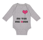 Long Sleeve Bodysuit Baby Spanish Mi Tia Me Ama Aunt Loves Me Boy & Girl Clothes