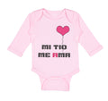 Long Sleeve Bodysuit Baby Spanish Mi Tio Me Ama Mu Uncle Loves Me B Cotton