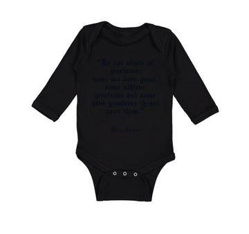 Long Sleeve Bodysuit Baby Quotation from Willy Shakes Funny Humor Cotton
