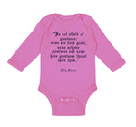 Long Sleeve Bodysuit Baby Quotation from Willy Shakes Funny Humor Cotton