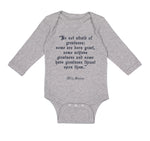 Long Sleeve Bodysuit Baby Quotation from Willy Shakes Funny Humor Cotton