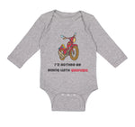 Long Sleeve Bodysuit Baby Motorcycle I'D Rather Be Riding Grandpa Grandfather