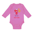 Long Sleeve Bodysuit Baby Number 1 Month Birthday Funny Humor Boy & Girl Clothes