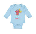 Long Sleeve Bodysuit Baby Number 1 Month Birthday Funny Humor Boy & Girl Clothes