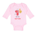 Long Sleeve Bodysuit Baby Number 1 Month Birthday Funny Humor Boy & Girl Clothes