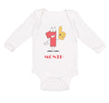 Long Sleeve Bodysuit Baby Number 1 Month Birthday Funny Humor Boy & Girl Clothes