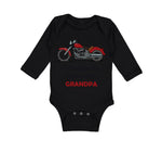 Long Sleeve Bodysuit Baby I'D Grandpa Biking Bike Grandfather Dad Cotton