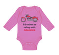 Long Sleeve Bodysuit Baby I'D Grandpa Biking Bike Grandfather Dad Cotton
