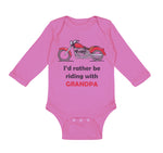Long Sleeve Bodysuit Baby I'D Grandpa Biking Bike Grandfather Dad Cotton