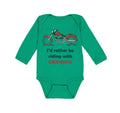Long Sleeve Bodysuit Baby I'D Grandpa Biking Bike Grandfather Dad Cotton