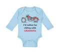 Long Sleeve Bodysuit Baby I'D Grandpa Biking Bike Grandfather Dad Cotton