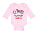 Long Sleeve Bodysuit Baby I'D Grandpa Biking Bike Grandfather Dad Cotton