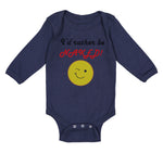 Long Sleeve Bodysuit Baby I'D Rather Be Naked! Style B Funny Humor Cotton