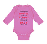 Long Sleeve Bodysuit Baby Love You Forever Living Baby You'Ll Be Valentines Love