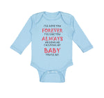 Long Sleeve Bodysuit Baby Love You Forever Living Baby You'Ll Be Valentines Love