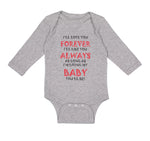 Long Sleeve Bodysuit Baby Love You Forever Living Baby You'Ll Be Valentines Love