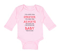 Long Sleeve Bodysuit Baby Love You Forever Living Baby You'Ll Be Valentines Love