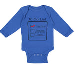 Long Sleeve Bodysuit Baby To Do List Crap Pants Nap Stuck Titties Funny Humor