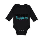 Long Sleeve Bodysuit Baby Vomit Happens Funny Humor Boy & Girl Clothes Cotton