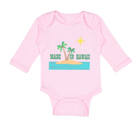 Long Sleeve Bodysuit Baby Made in Hawaii Style E Boy & Girl Clothes Cotton