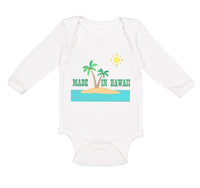 Long Sleeve Bodysuit Baby Made in Hawaii Style E Boy & Girl Clothes Cotton