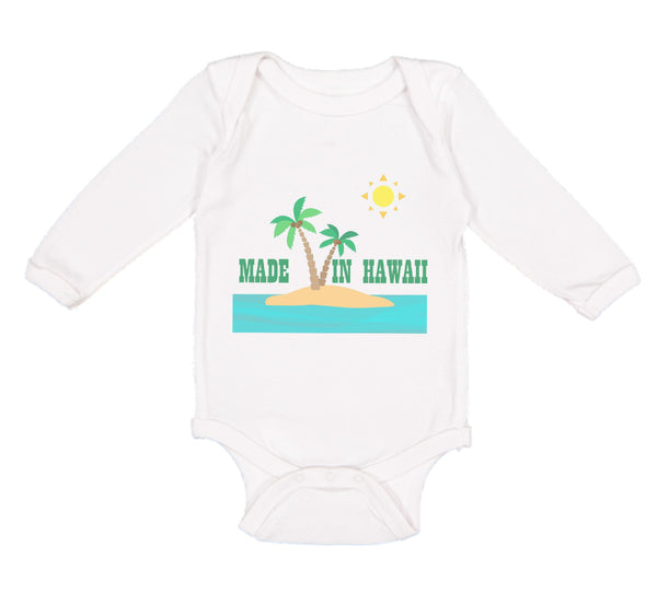 Long Sleeve Bodysuit Baby Made in Hawaii Style E Boy & Girl Clothes Cotton