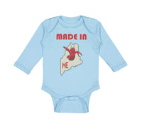 Long Sleeve Bodysuit Baby Made in Maine Boy & Girl Clothes Cotton