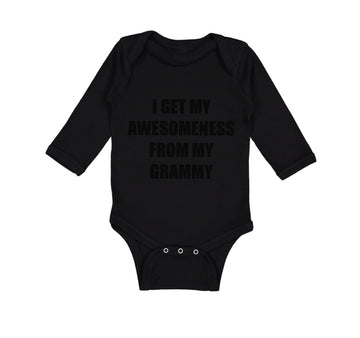 Long Sleeve Bodysuit Baby My Awesomeness Grammy Grandmother Grandma B Cotton