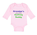 Long Sleeve Bodysuit Baby Grandpa's Soon Golfing Buddy Golf Grandpa Grandfather