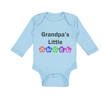Long Sleeve Bodysuit Baby Grandpa's Little Angel Grandpa Grandfather Cotton