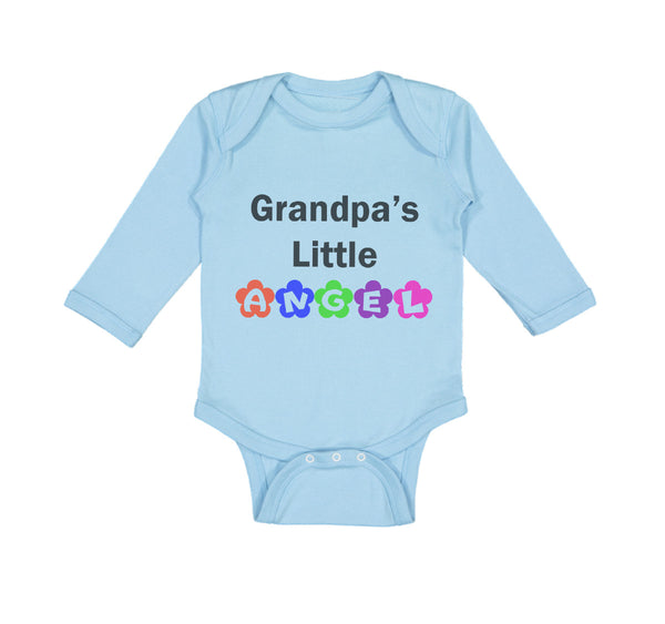 Long Sleeve Bodysuit Baby Grandpa's Little Angel Grandpa Grandfather Cotton - Cute Rascals