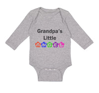 Long Sleeve Bodysuit Baby Grandpa's Little Angel Grandpa Grandfather Cotton - Cute Rascals