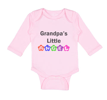 Long Sleeve Bodysuit Baby Grandpa's Little Angel Grandpa Grandfather Cotton