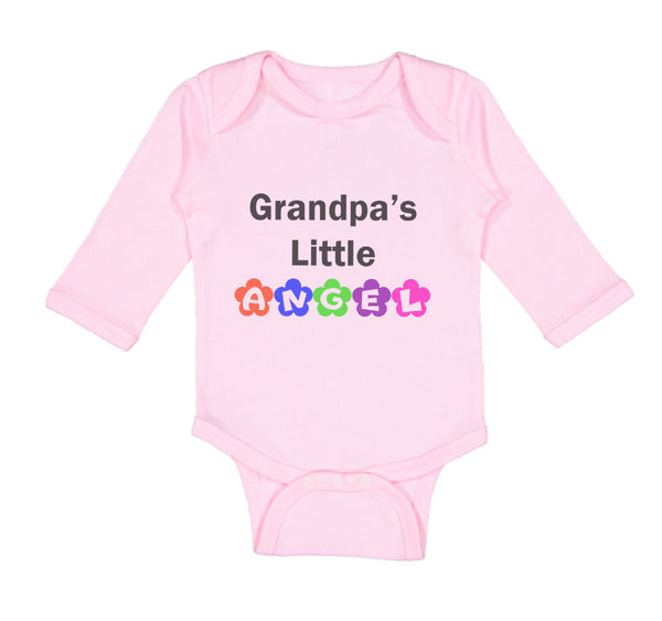 Long Sleeve Bodysuit Baby Grandpa's Little Angel Grandpa Grandfather Cotton - Cute Rascals