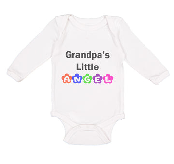 Long Sleeve Bodysuit Baby Grandpa's Little Angel Grandpa Grandfather Cotton