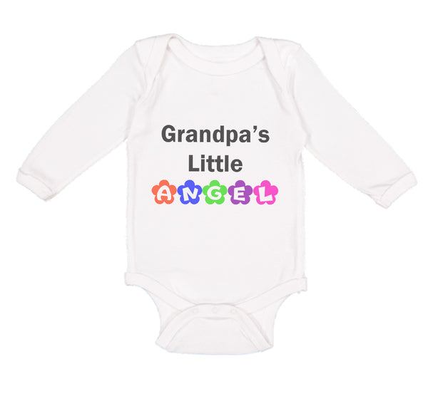 Long Sleeve Bodysuit Baby Grandpa's Little Angel Grandpa Grandfather Cotton - Cute Rascals