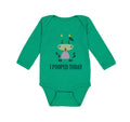 Long Sleeve Bodysuit Baby I Pooped Today Style A Funny Humor Boy & Girl Clothes