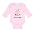 Long Sleeve Bodysuit Baby I Pooped Today Style A Funny Humor Boy & Girl Clothes