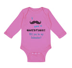 Long Sleeve Bodysuit Baby Question! Will You Be My Godmother Boy & Girl Clothes