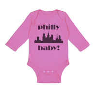 Long Sleeve Bodysuit Baby Philly Baby! Funny Humor Boy & Girl Clothes Cotton