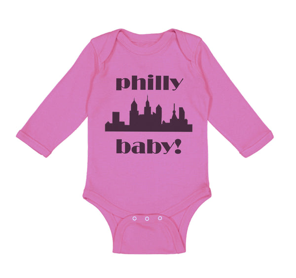 Long Sleeve Bodysuit Baby Philly Baby! Funny Humor Boy & Girl Clothes Cotton