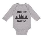 Long Sleeve Bodysuit Baby Philly Baby! Funny Humor Boy & Girl Clothes Cotton