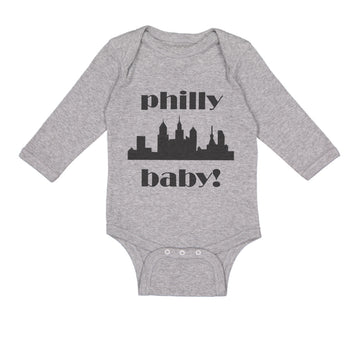 Long Sleeve Bodysuit Baby Philly Baby! Funny Humor Boy & Girl Clothes Cotton