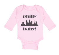 Long Sleeve Bodysuit Baby Philly Baby! Funny Humor Boy & Girl Clothes Cotton