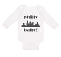 Long Sleeve Bodysuit Baby Philly Baby! Funny Humor Boy & Girl Clothes Cotton
